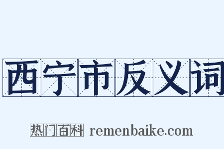西宁市反义词是什么意思的图片